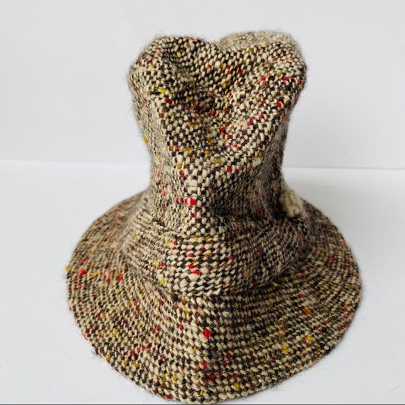 Vintage Wool Tweed Hat Made In Ireland - Picture 2 of 7